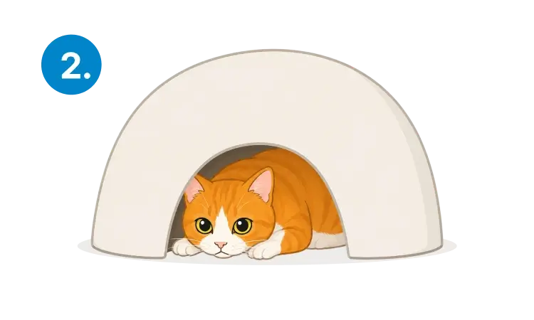 A worried cat