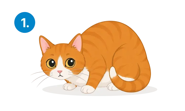 A worried cat